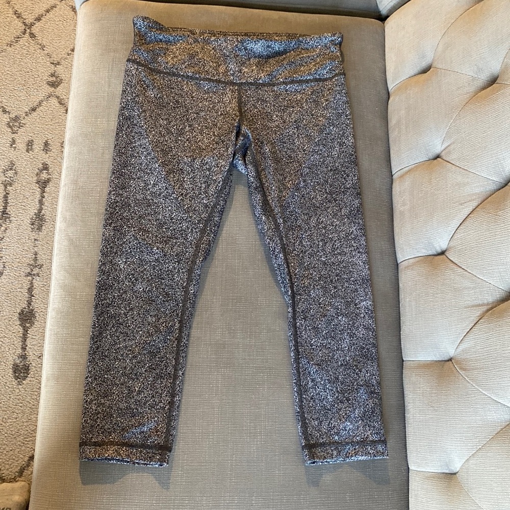 Lululemon Wunder Under Crop III Leggings Speckled Size 8